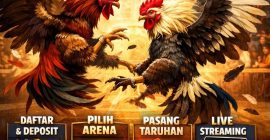buatkan gambar dengan tema Panduan Pemula Bermain Sabung Ayam Online Melalui Agen Taruhan